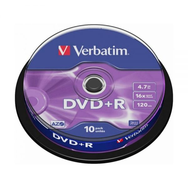 DVD+R 16X4.7GBX120 10TEM VERBATIM